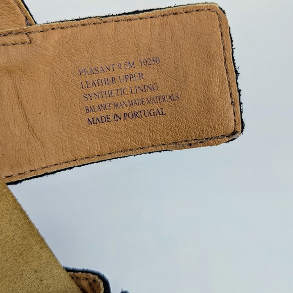 OTBT Peasant Wedge Platform Slingback Sandal Suede Leather Black 9.5M NIB - Picture 13 of 16